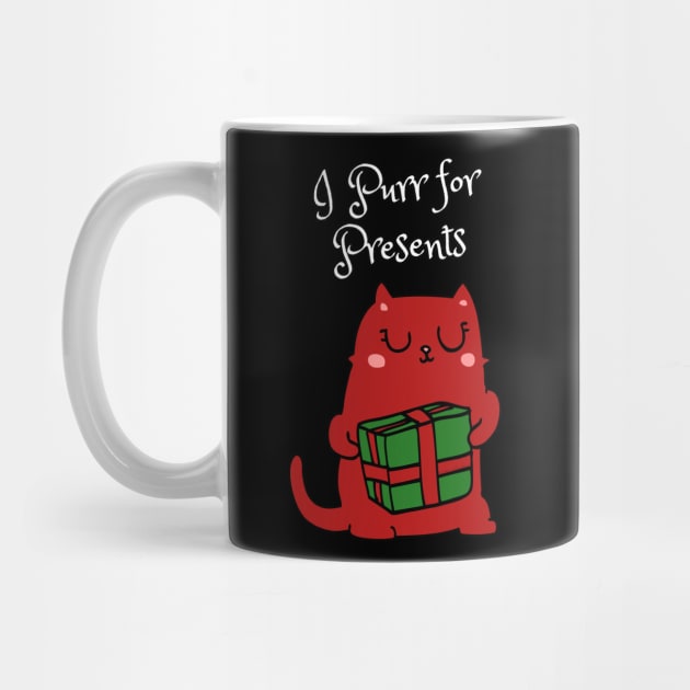 Funny Christmas I PURR FOR PRESENTS for Cat Lovers by Dibble Dabble Designs